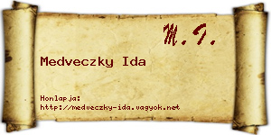 Medveczky Ida névjegykártya