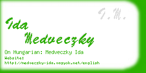 ida medveczky business card